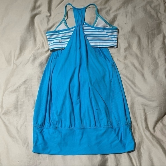 Lululemon No Limits Tank Blue & White Size 6 - Picture 3 of 5